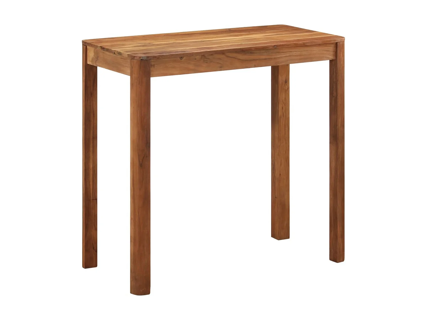 Table de bar bois massif d'acacia et finition miel 110x55x106cm