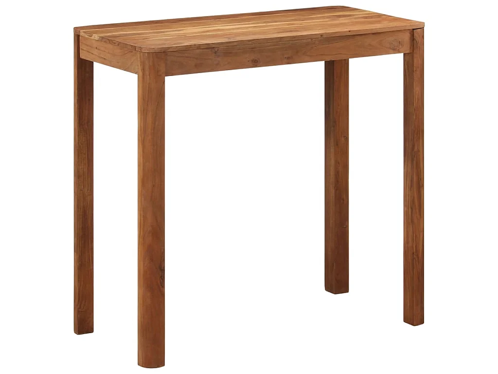 Table de bar bois massif d'acacia et finition miel 110x55x106cm