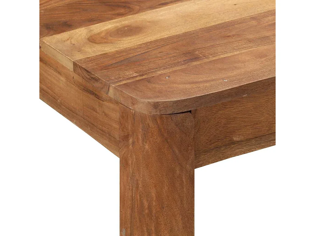 Table de bar bois massif d'acacia et finition miel 110x55x106cm