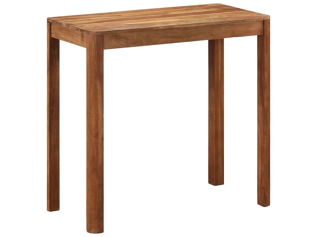 Table de bar bois massif d'acacia et finition miel 110x55x106cm
