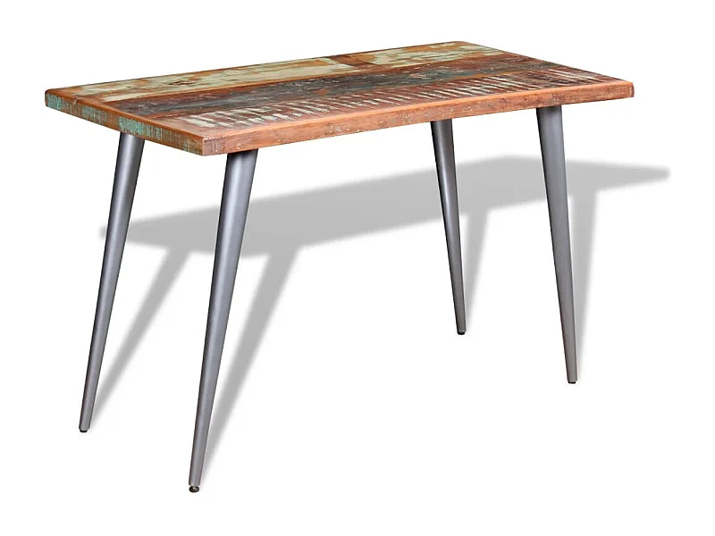 Eettafel 120x60x76 cm massief gerecycled hout