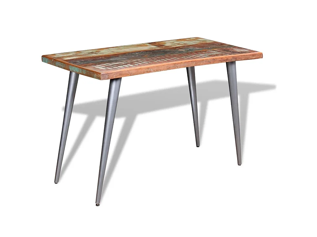 Tavolo da Pranzo in Legno Massello Anticato 120x60x76 cm