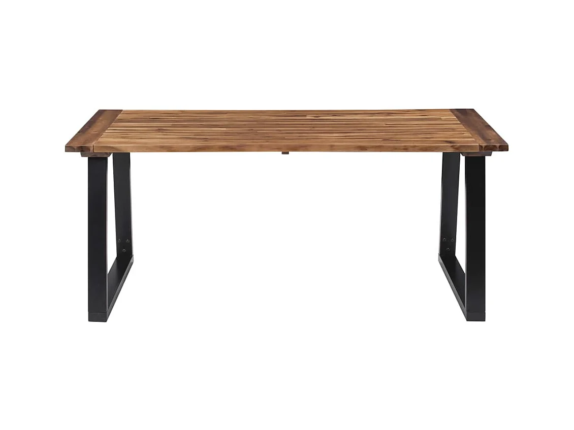 Tavolo da Pranzo in Legno Massello di Acacia 180x90 cm