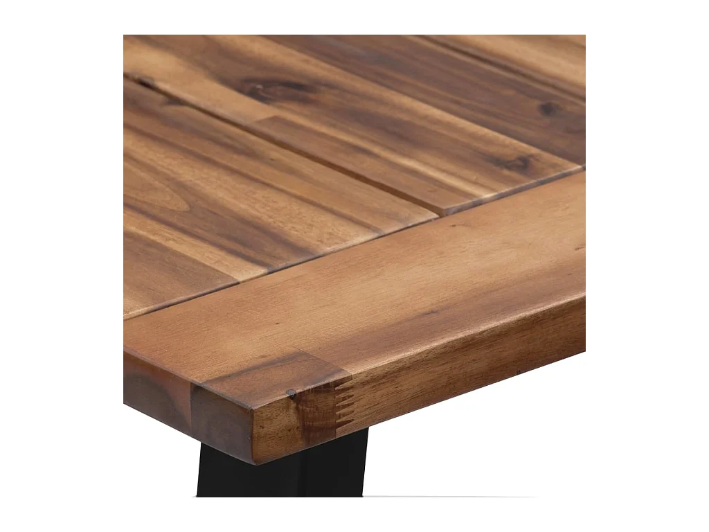 Tavolo da Pranzo in Legno Massello di Acacia 180x90 cm