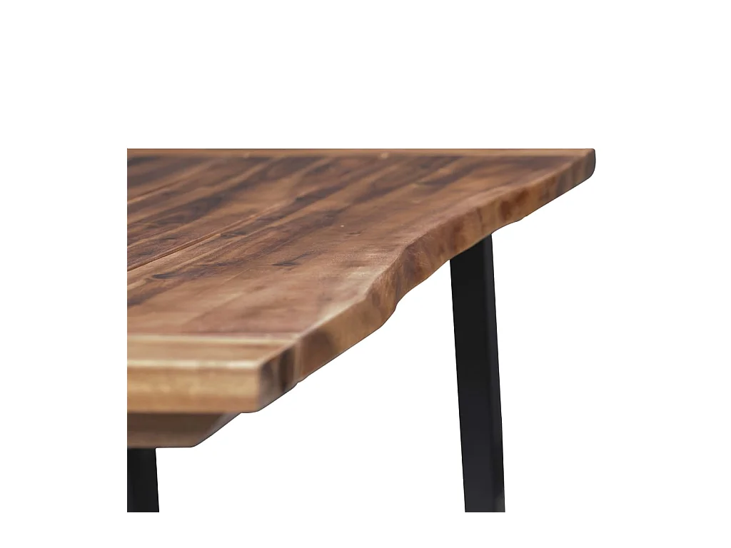 Tavolo da Pranzo in Legno Massello di Acacia 180x90 cm