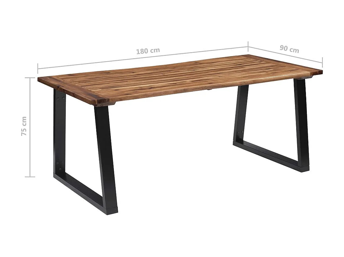Table à manger Bois d'acacia massif 180x90 cm