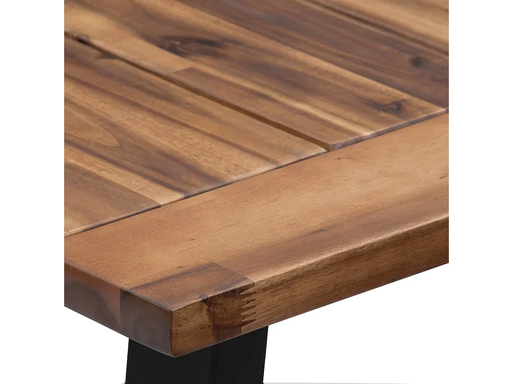 Mesa de comedor madera maciza de acacia 180x90 cm