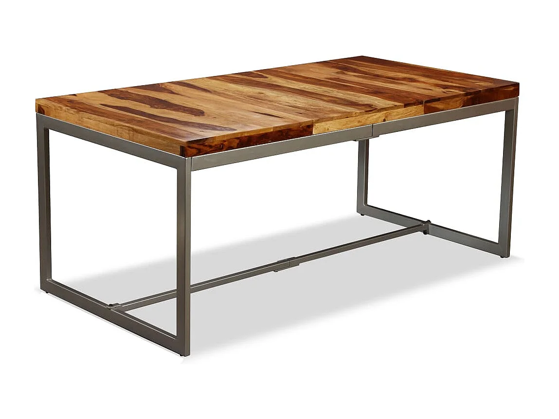 Esstisch Massivholz Akazie und Stahl 180 cm