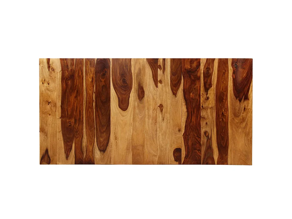Table à manger Bois massif et acier 180 cm