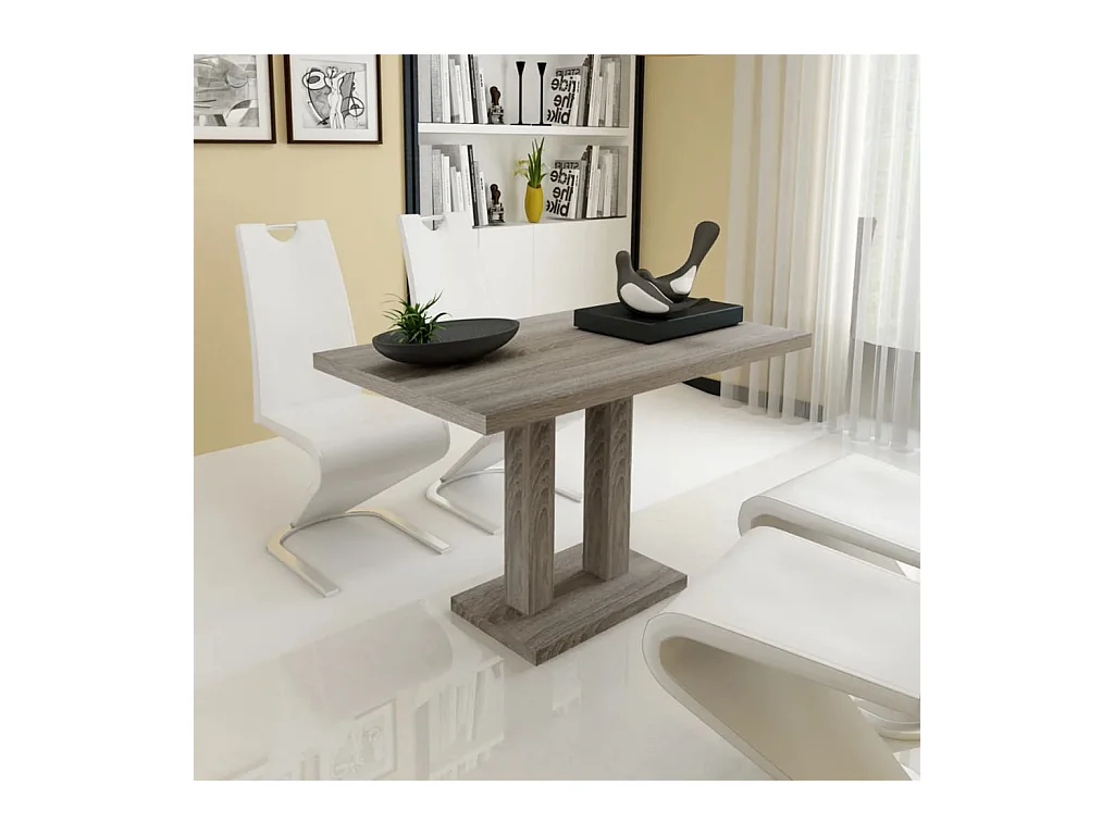 Table de salle à manger MDF Aspect de chêne