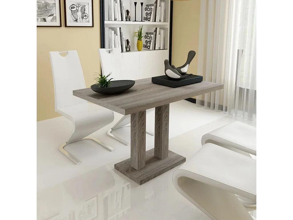 Table de salle à manger MDF Aspect de chêne