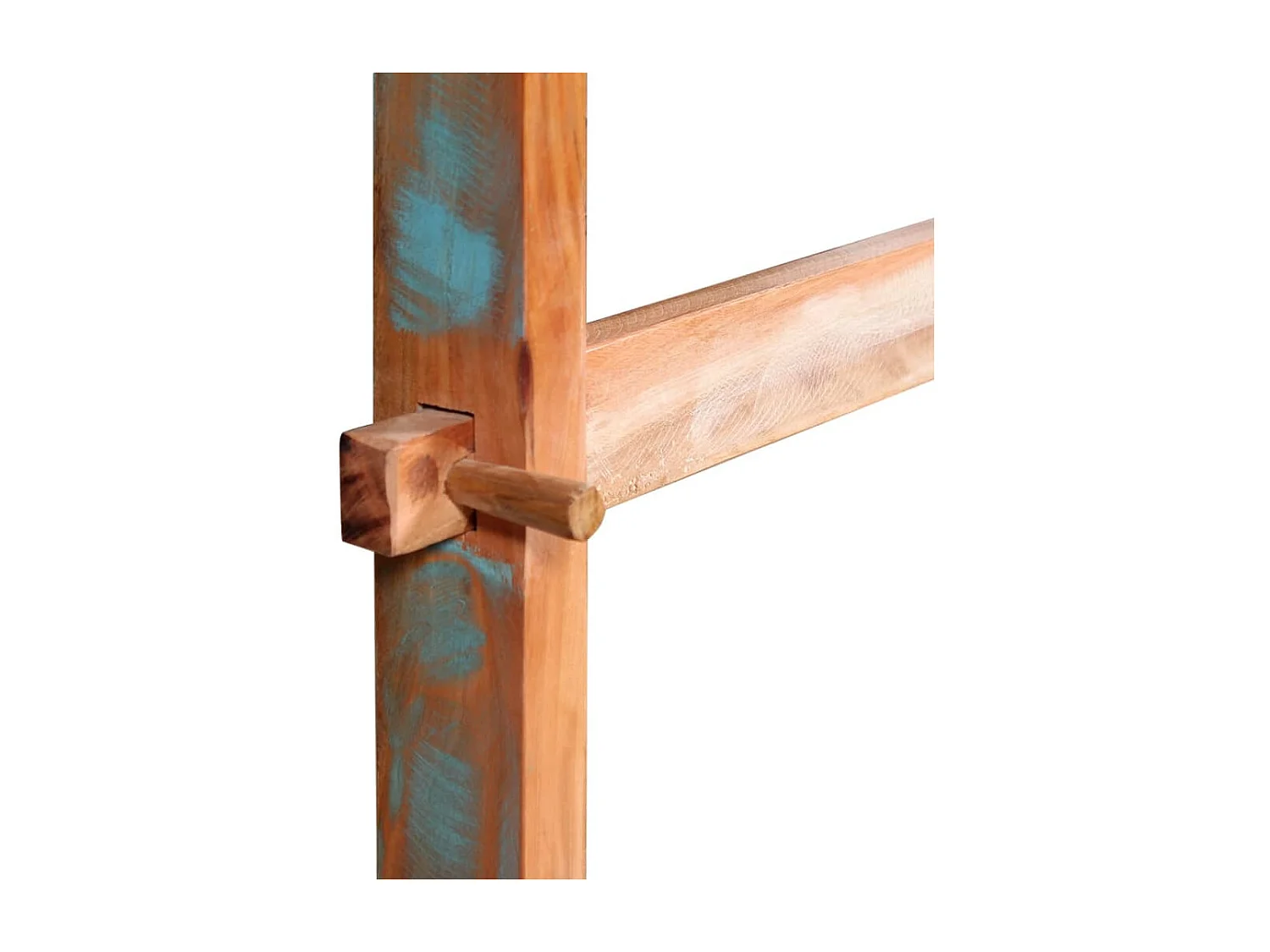 Eettafel op voet 120x58x78 cm massief gerecycled hout