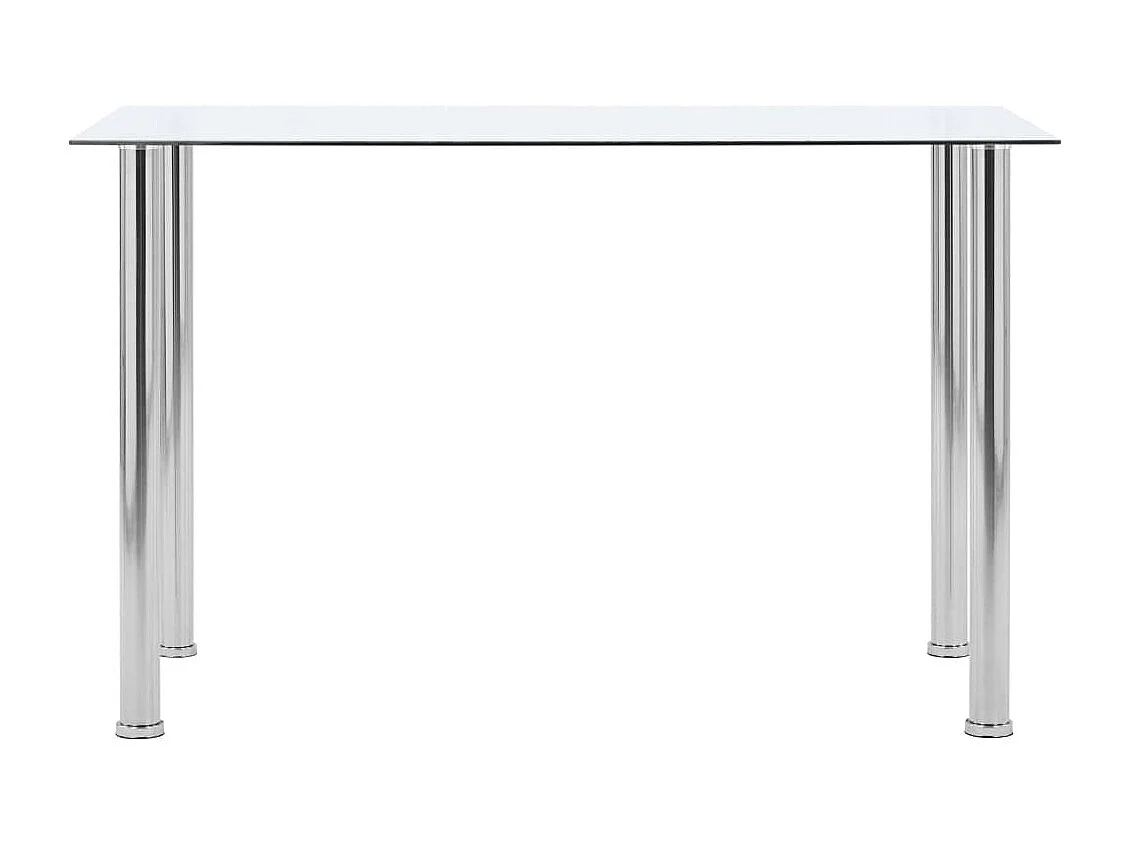 Table à manger Transparent 120x60x75 cm Verre trempé