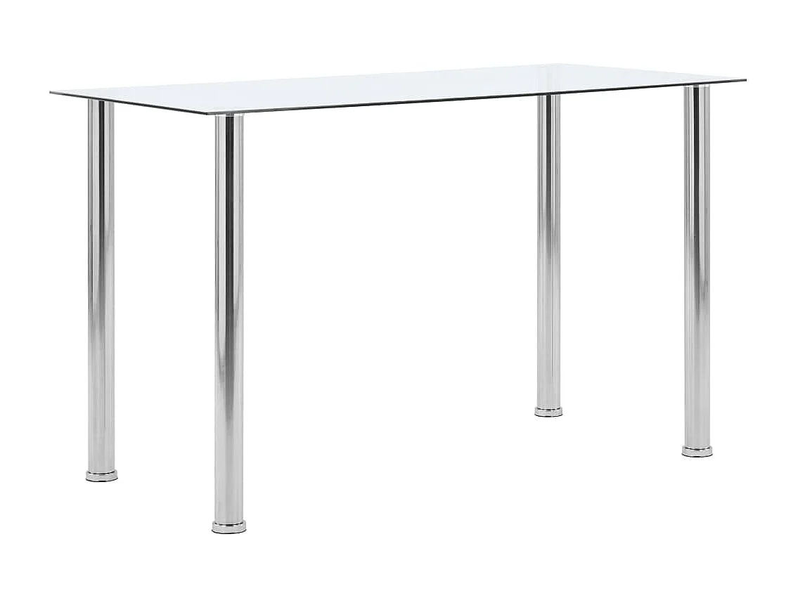 Table à manger Transparent 120x60x75 cm Verre trempé