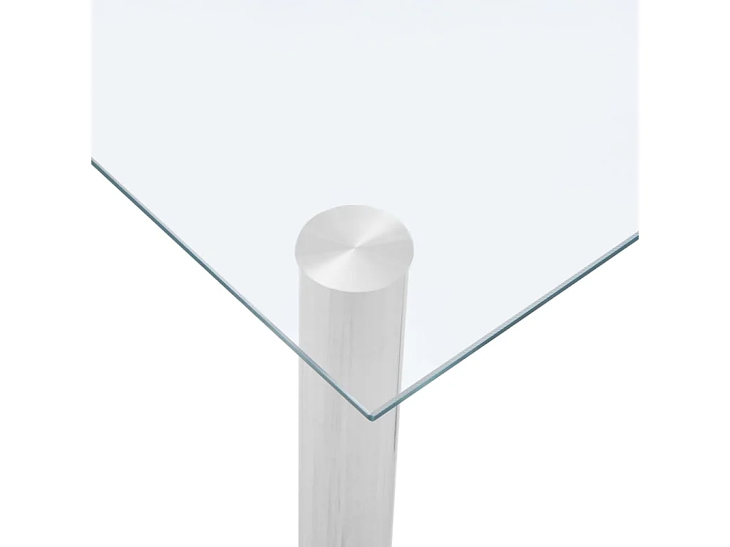 Table à manger Transparent 120x60x75 cm Verre trempé