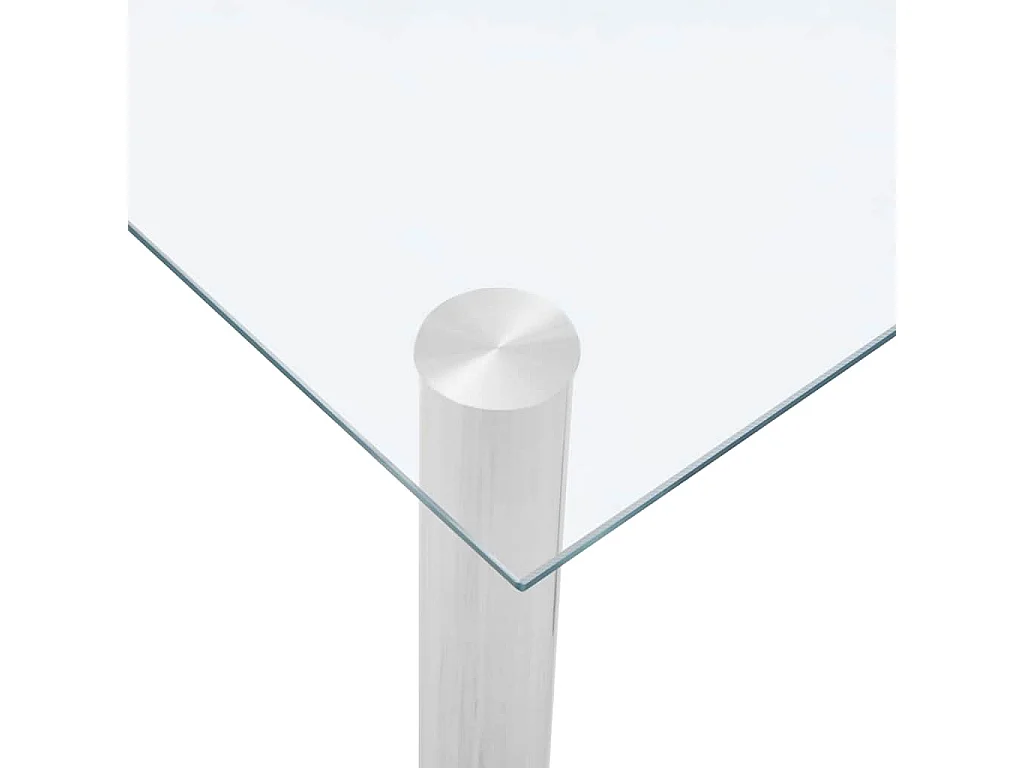 Table à manger Transparent 120x60x75 cm Verre trempé