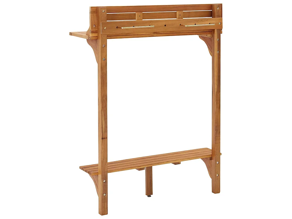Balkonbartafel 90x37x122,5 cm massief acaciahout