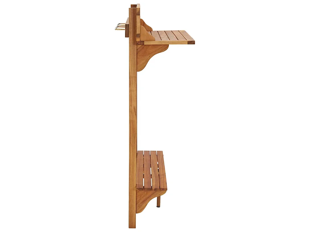 Balkonbartafel 90x37x122,5 cm massief acaciahout