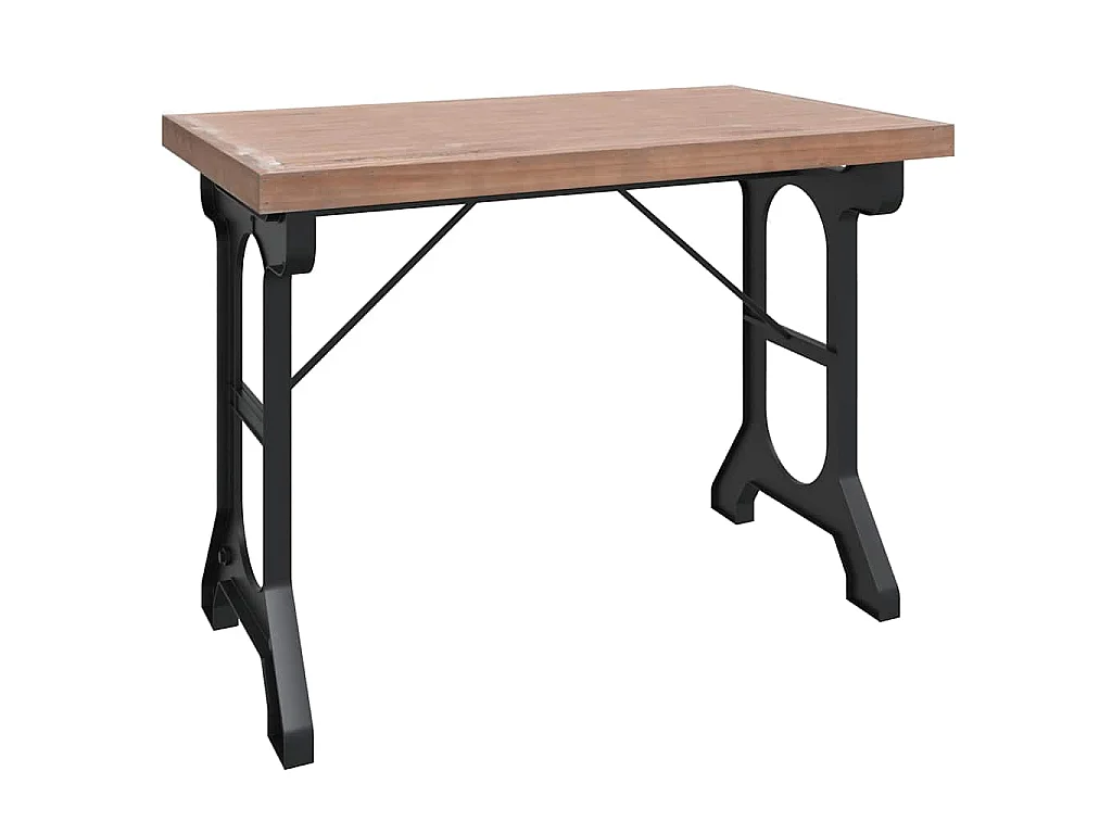 Table à dîner 110x65x82 cm Bois de sapin massif et fer