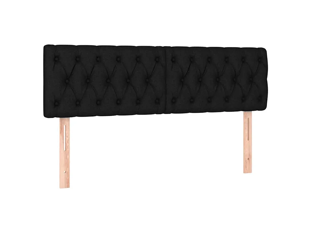 Boxspringbett mit Matratze & LED Schwarz 140x190 cm Stoff