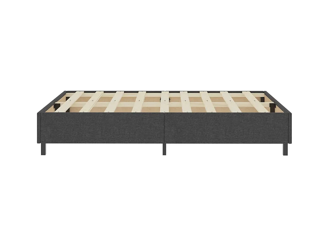 Cama boxspring 140x200 cm tecido cinzento