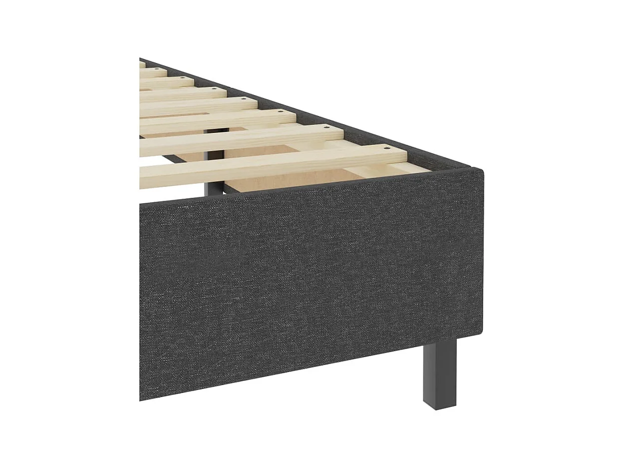 Cama boxspring 140x200 cm tecido cinzento