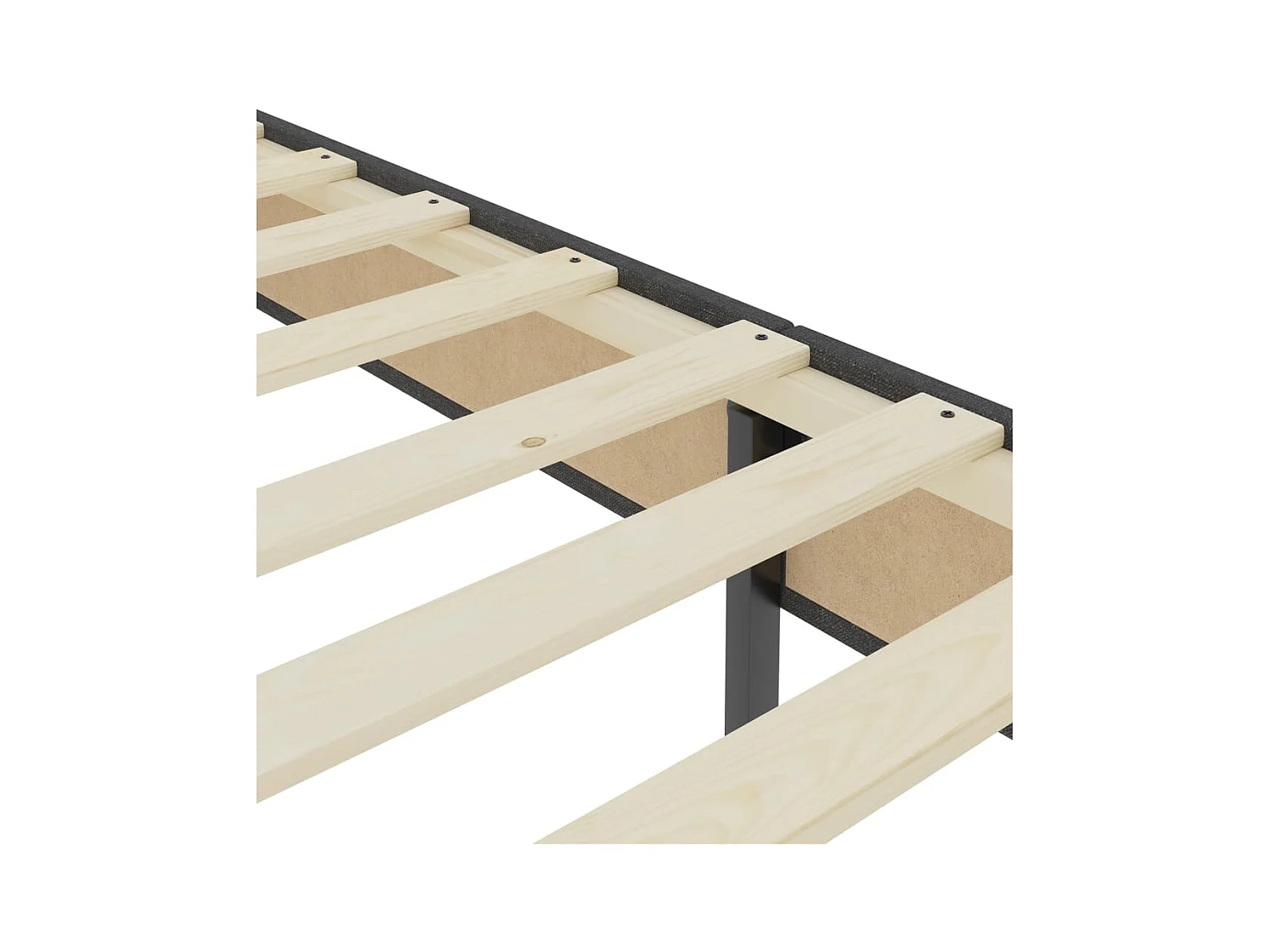 Cama boxspring 140x200 cm tecido cinzento