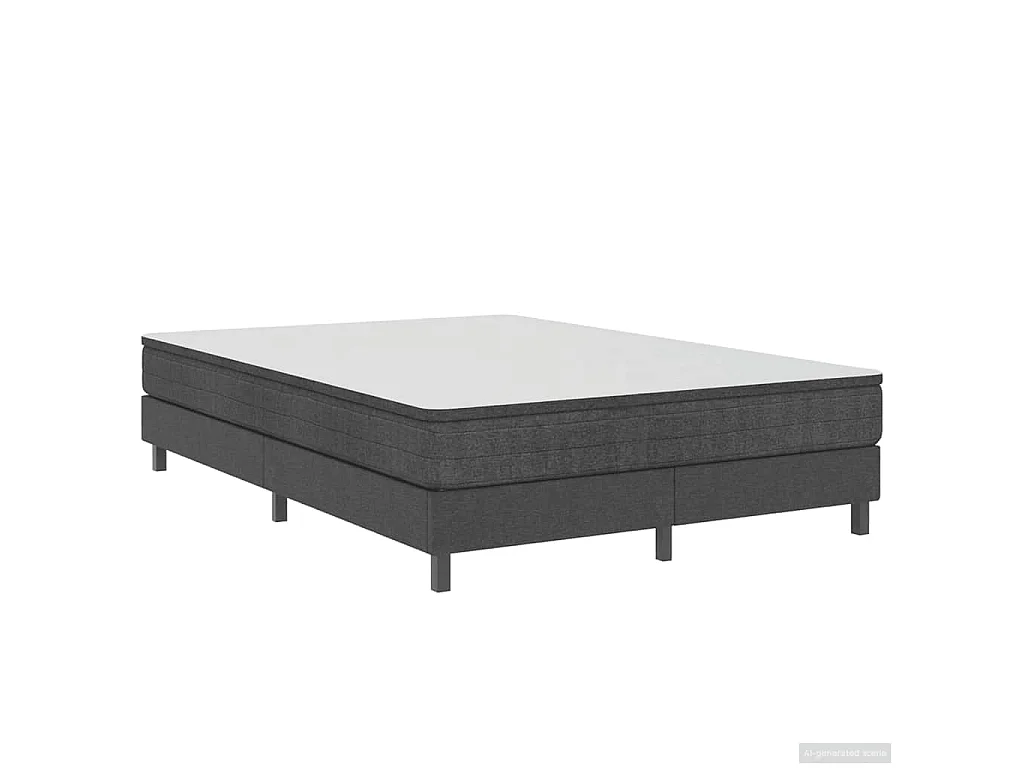Estructura de cama Box Spring tela gris 140x200 cm