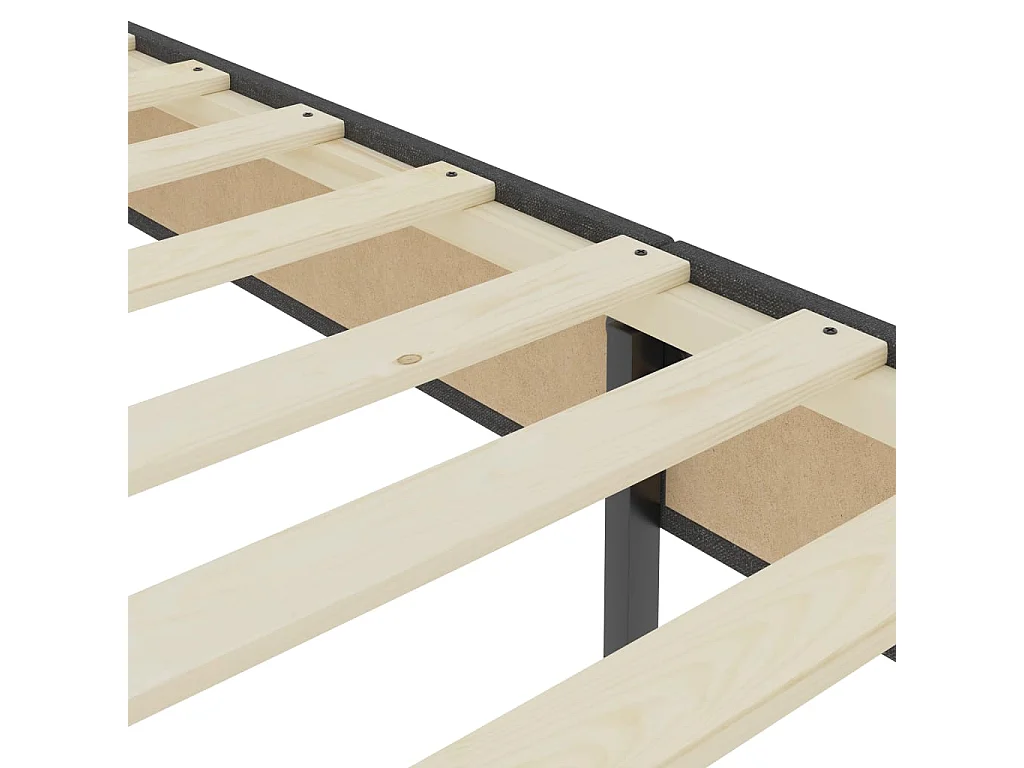 Estructura de cama Box Spring tela gris 140x200 cm