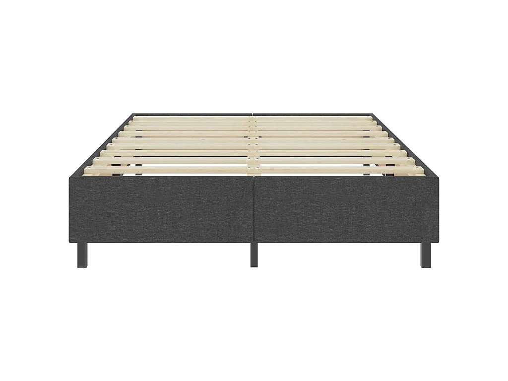 Letto a Molle Grigio in Tessuto 140x200 cm