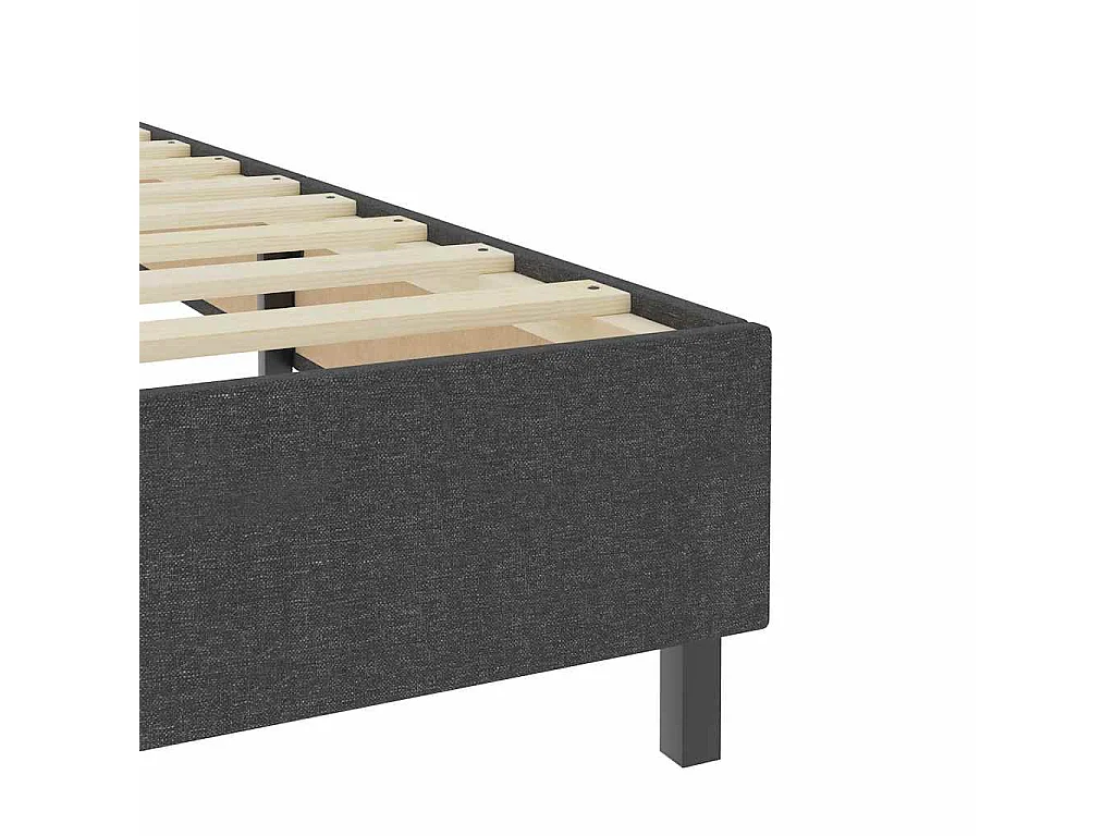 Letto a Molle Grigio in Tessuto 140x200 cm