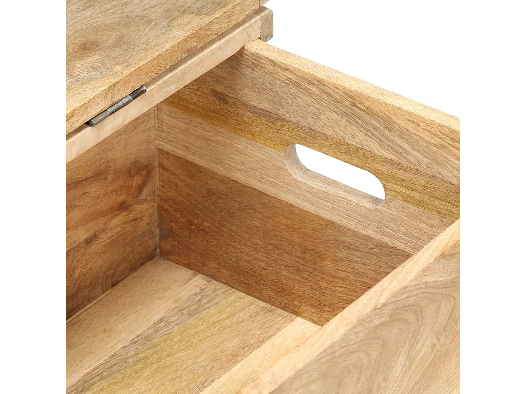Opbergkist 90x40x45 cm massief mangohout