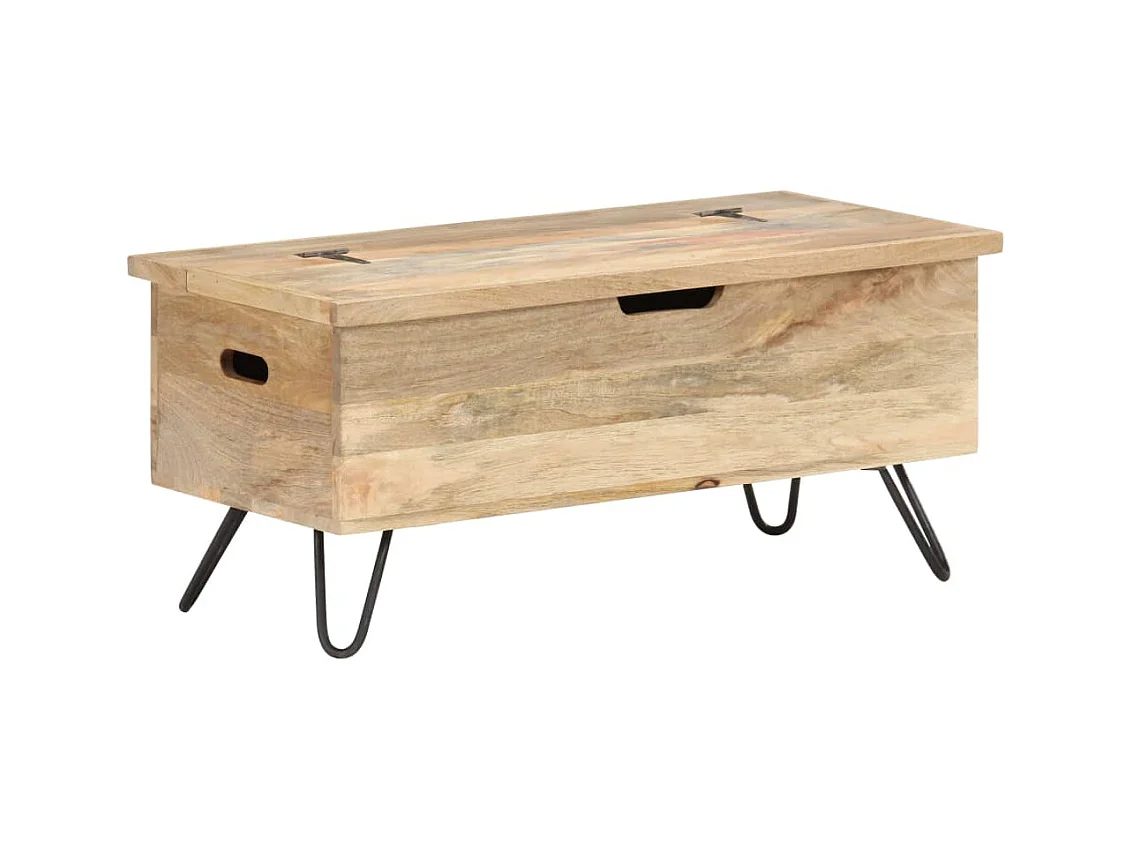 Opbergkist 90x40x45 cm massief mangohout