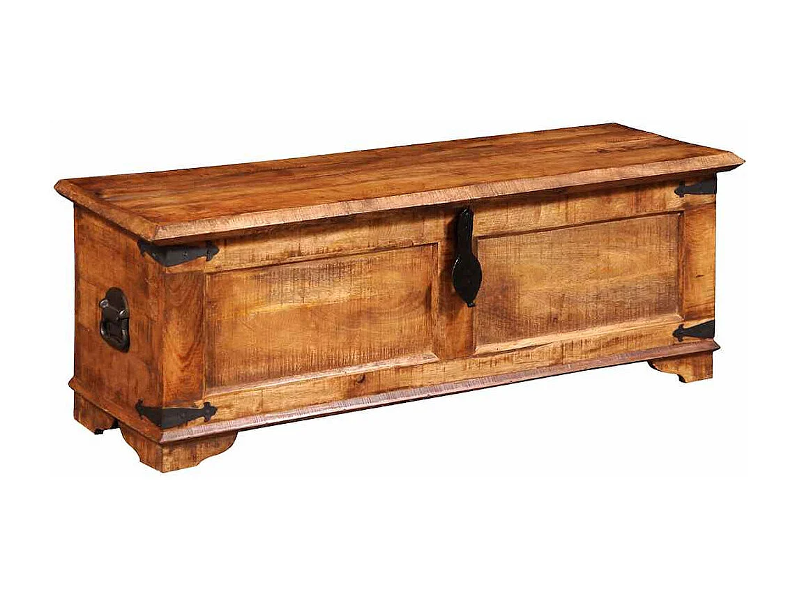 Coffre de rangement Bois de manguier brut