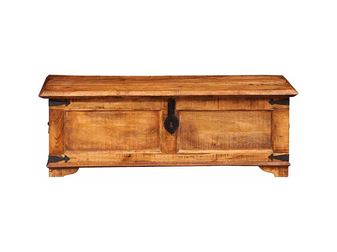 Coffre de rangement Bois de manguier brut