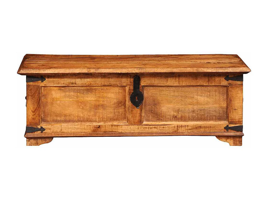 Coffre de rangement Bois de manguier brut