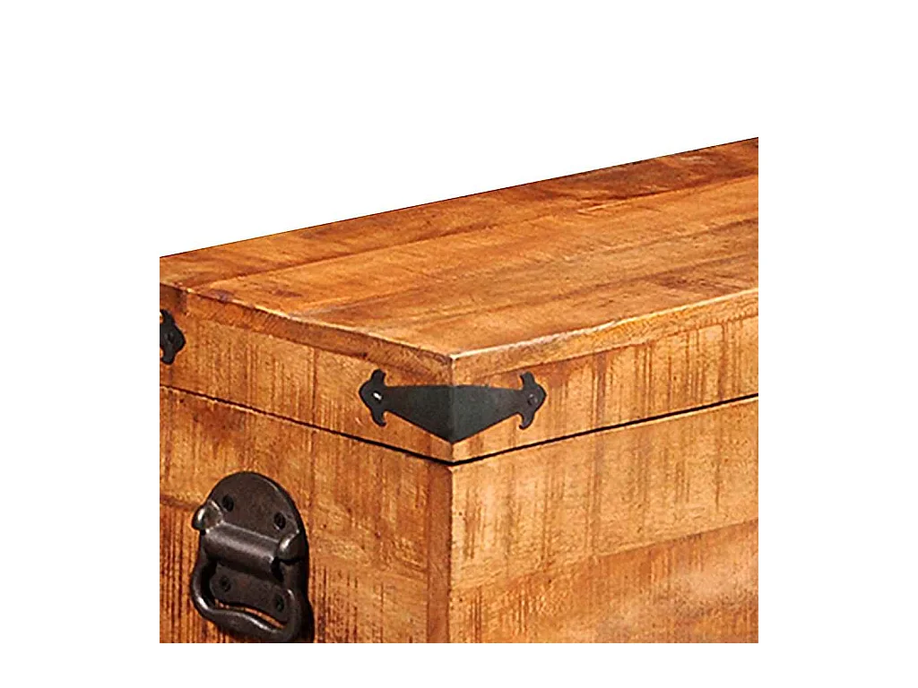 2-delige Opbergkistenset ruw mangohout