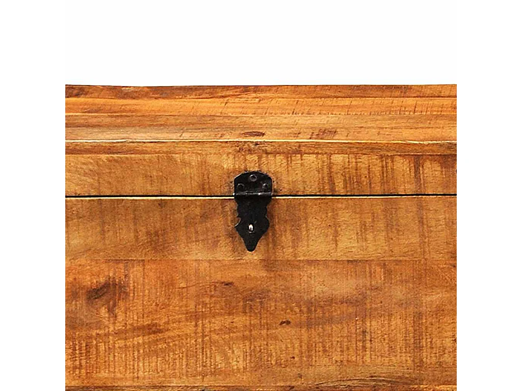 Coffre de rangement 2 pcs Bois de manguier brut