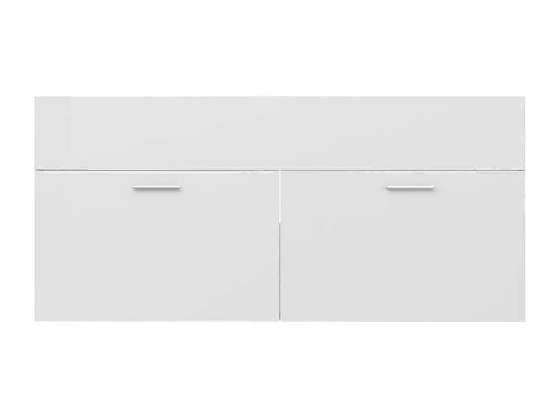 Armario para lavabo madera contrachapada blanco 100x38,5x46 cm