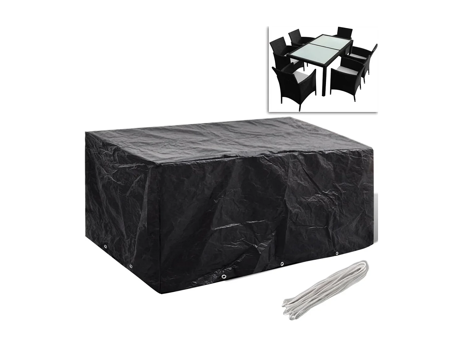 Gartenmöbel-Abdeckung 8 Ösen 240x140x90 cm