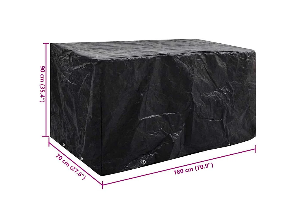 Tuinmeubelhoes met 8 oogjes 180x70x90 cm