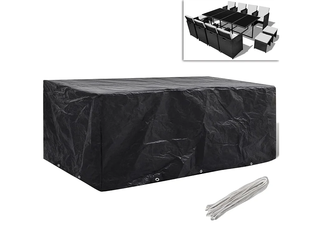 Gartenmöbel-Abdeckung 8 Ösen 229x113x73 cm