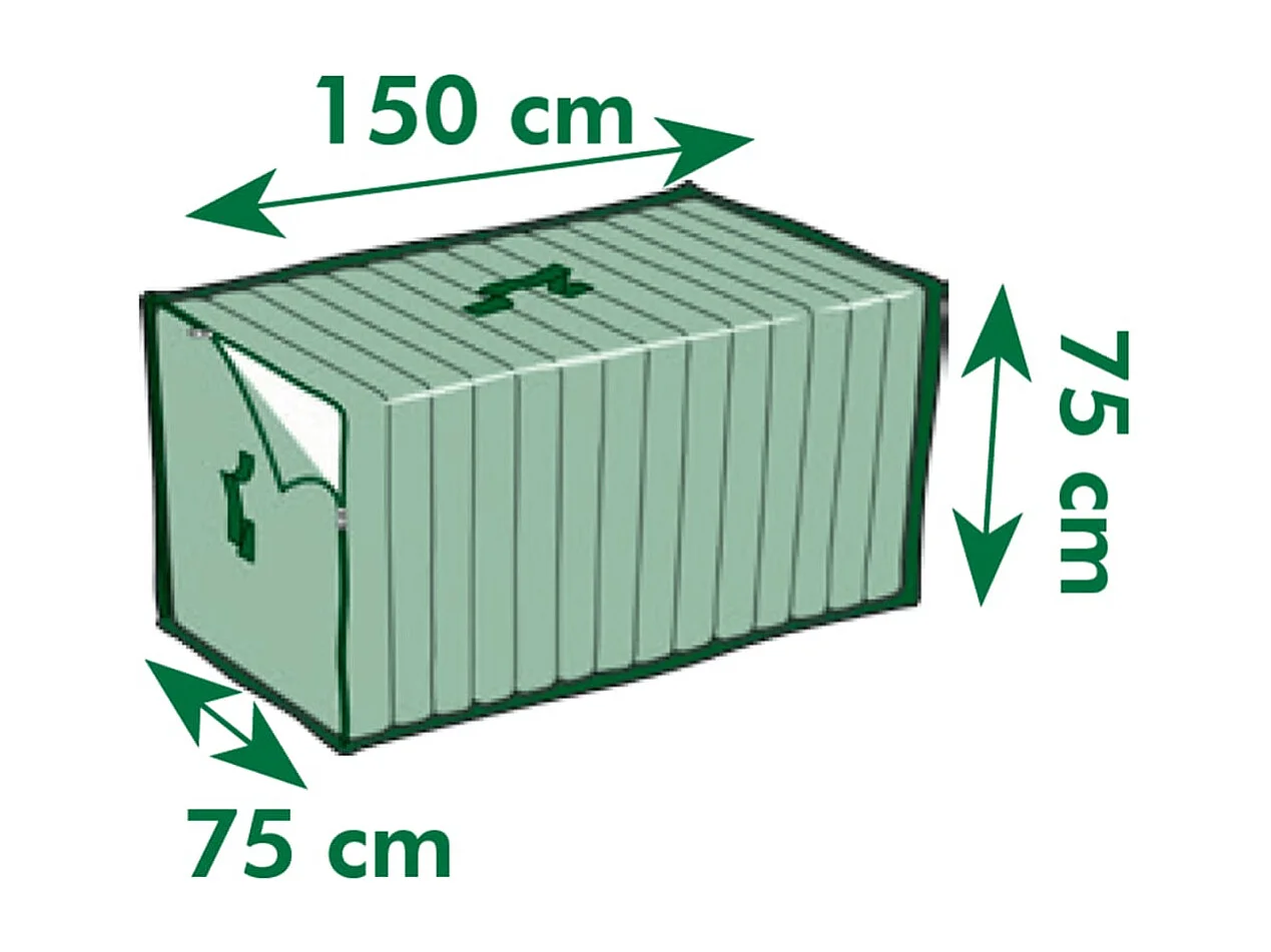 Housse de protection pour coussins d'extérieur 150x75x75 cm