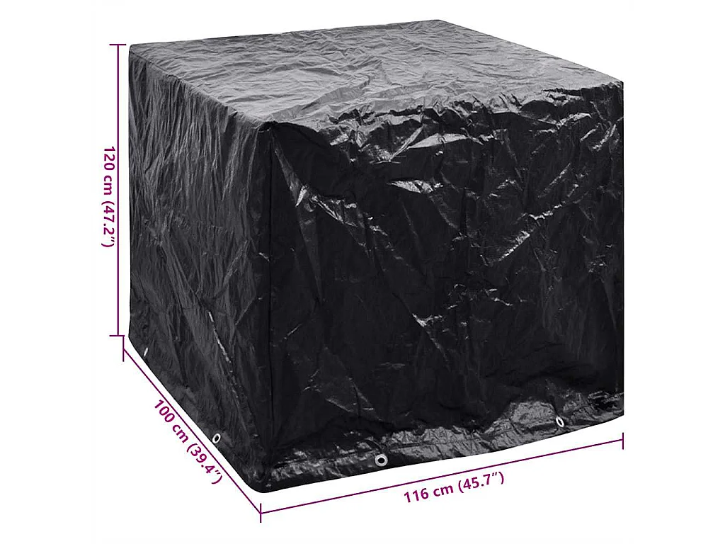 Abdeckung für IBC-Tank 8 Ösen 116x100x120 cm