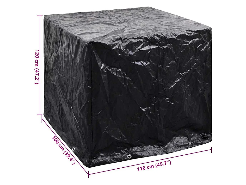 Telo di Copertura per Contenitore IBC 8 Occhielli 116x100x120cm