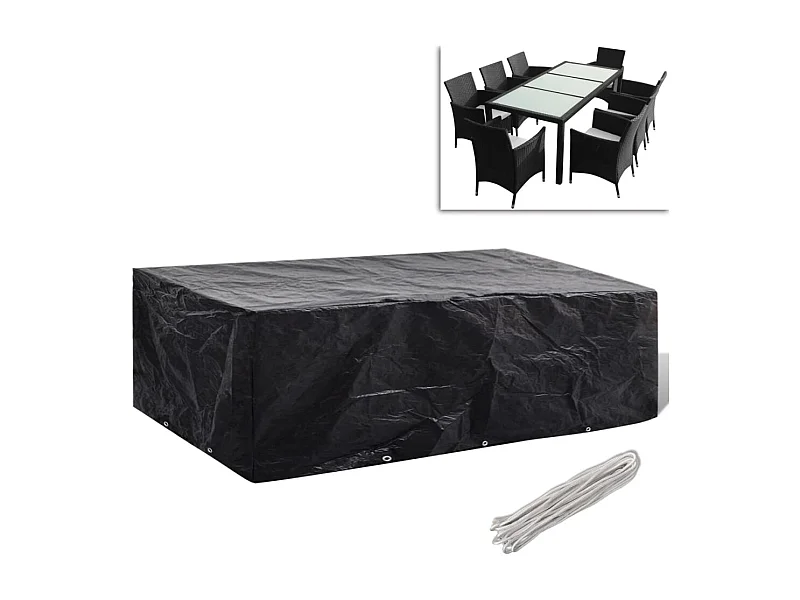 Housse de salon de jardin 8 œillets 300 x 140 x 90 cm