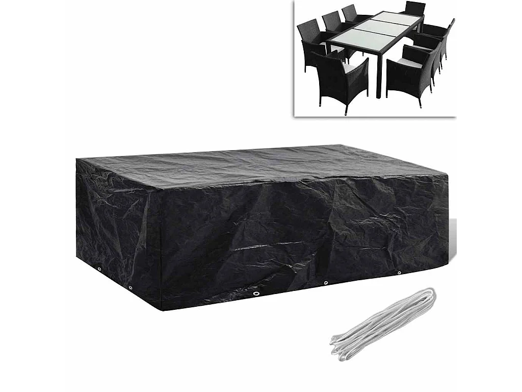 Tuinmeubelhoes met 8 oogjes 300x140x90 cm