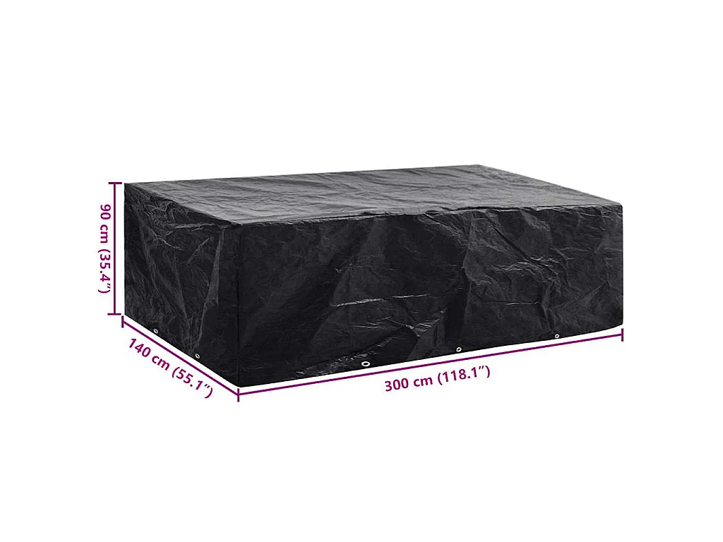 Tuinmeubelhoes met 8 oogjes 300x140x90 cm