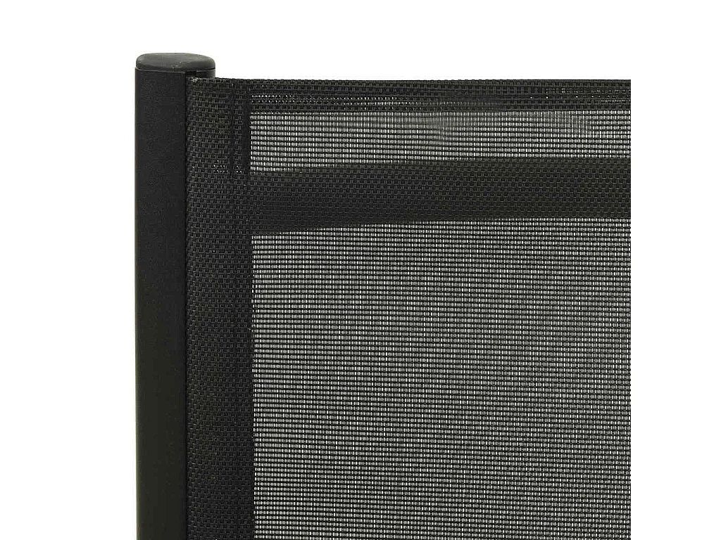 Klappstühle, 2 Stück, Textilene und Aluminium, Schwarz
