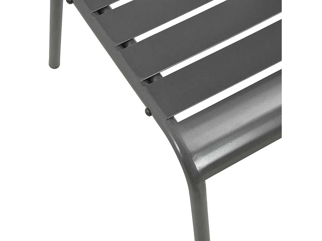 Sedie da Esterno Impilabili 2 pz in Acciaio Grigio